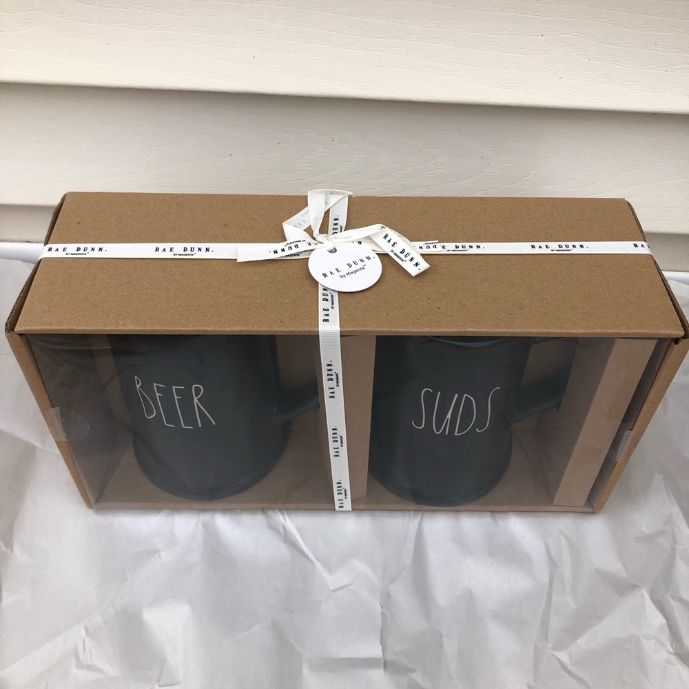 New Rae Dunn “BEER” & “SUDS” black mugs - Picture 4 of 5